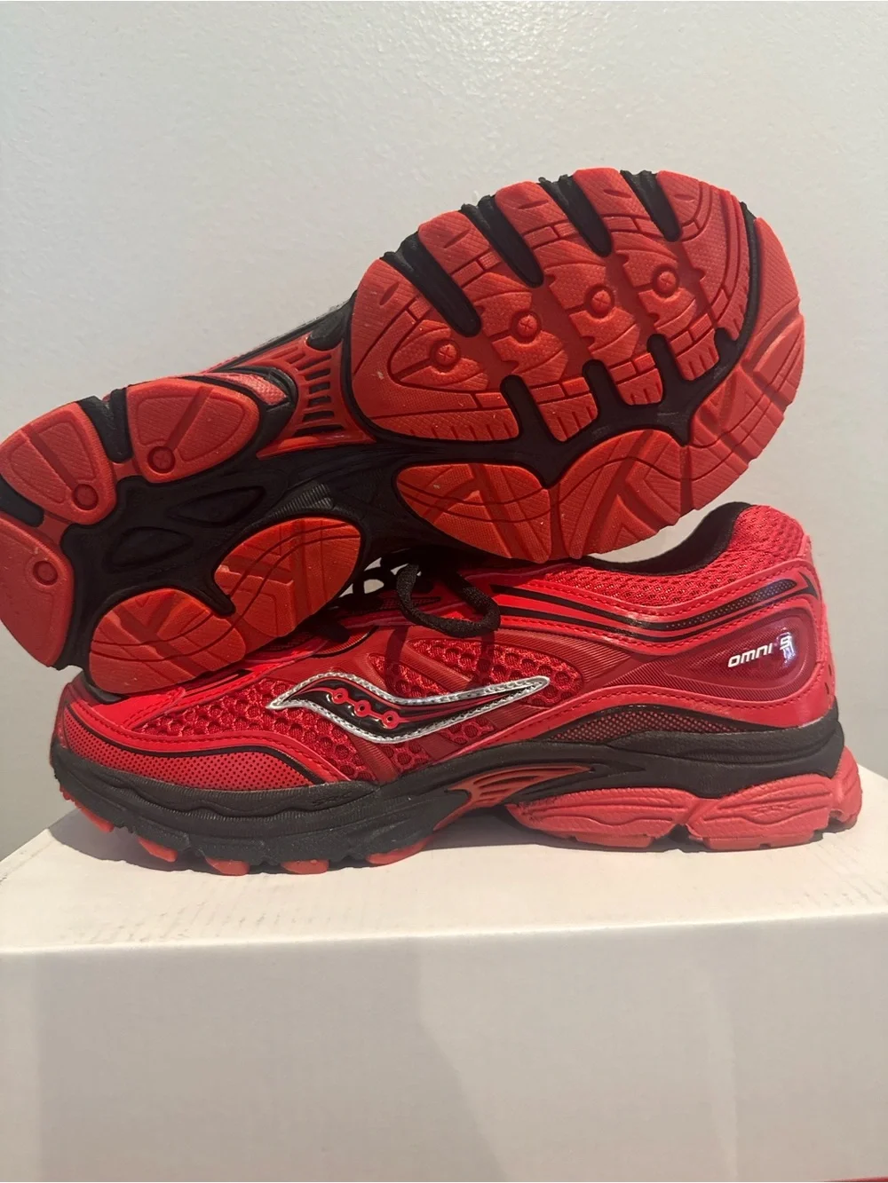 Saucony Red and Black Men's Running Sneaker
